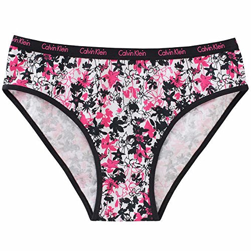Calvin Klein Girls Graphic Bikini Panty Underwear Comfort stretch- 6 Pack (Small, Assorted Print/Solid)4
