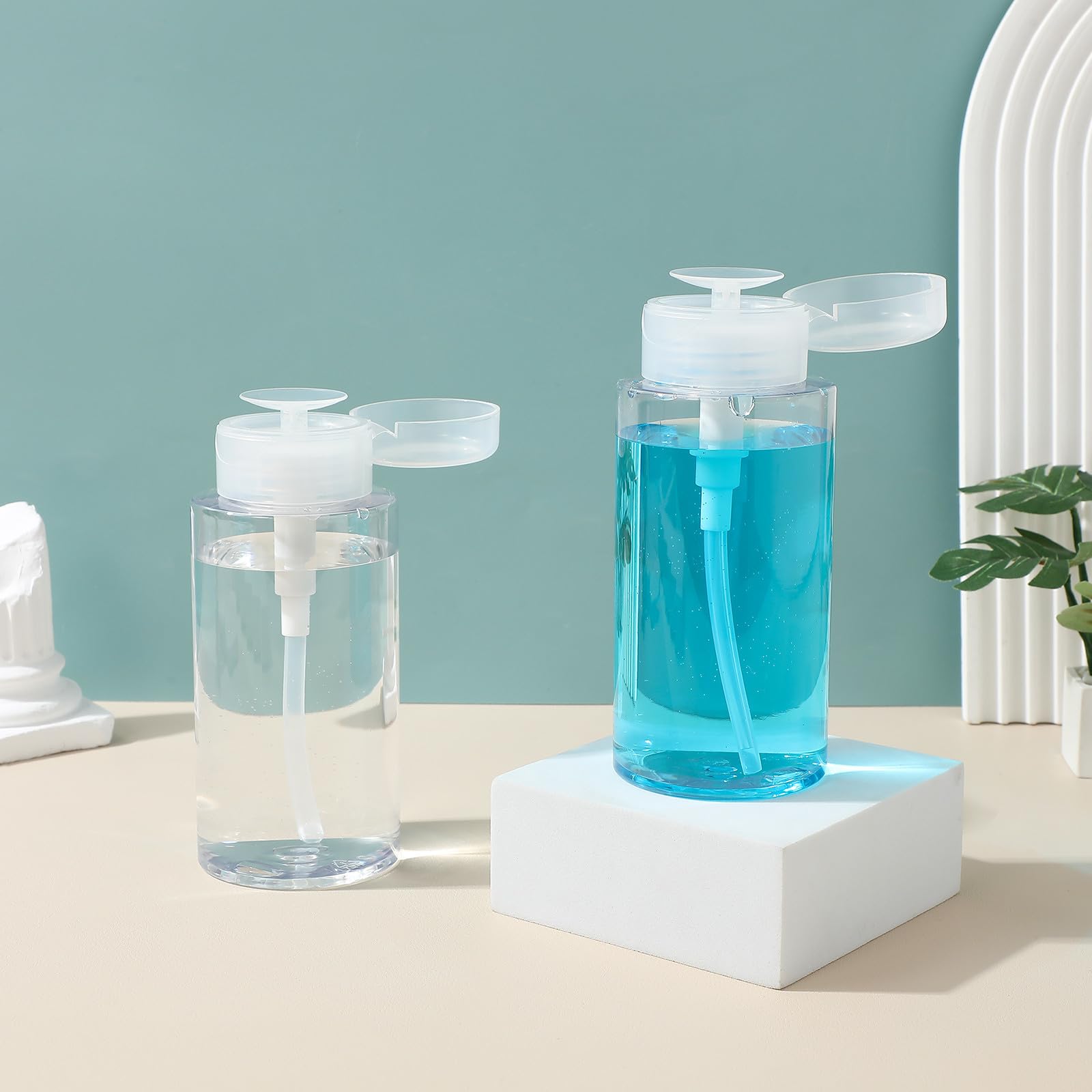 Flacone con Pompa 2 Pezzi da 300ml per Cosmetici e Tonico, Resistente alle Perdite, Pratico per Uso Quotidiano e Pulizia Viso