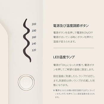 【未使用】VODANA 40mm カールアイロン　ラスティレモン 未使用】VODANA 40mm カールアイロン ラスティレモン Amazon