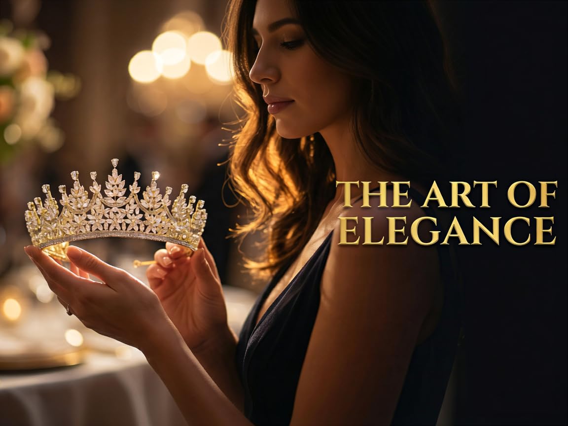 QXMYOO Corona de reina de circonita cúbica para mujer, tiara de boda para novia, princesa, concurso, corona de cristal plateado, tocado para quinceañera, cumpleaños, disfraz de graduación