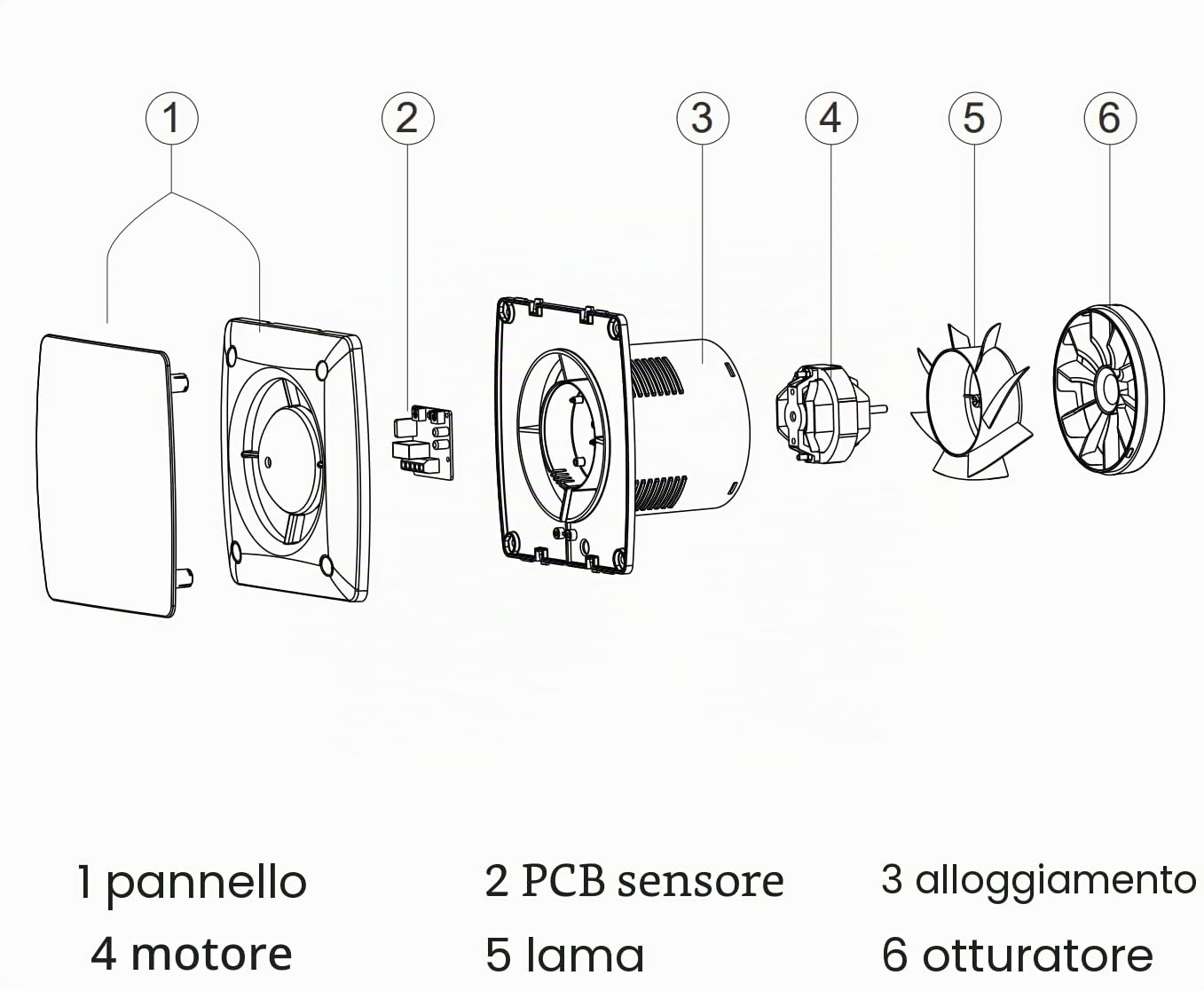 STERR Aspiratore da Bagno LFS100-QT 100 mm con Timer e Valvola di Non Ritorno Bianco - Ventilatore Silenzioso