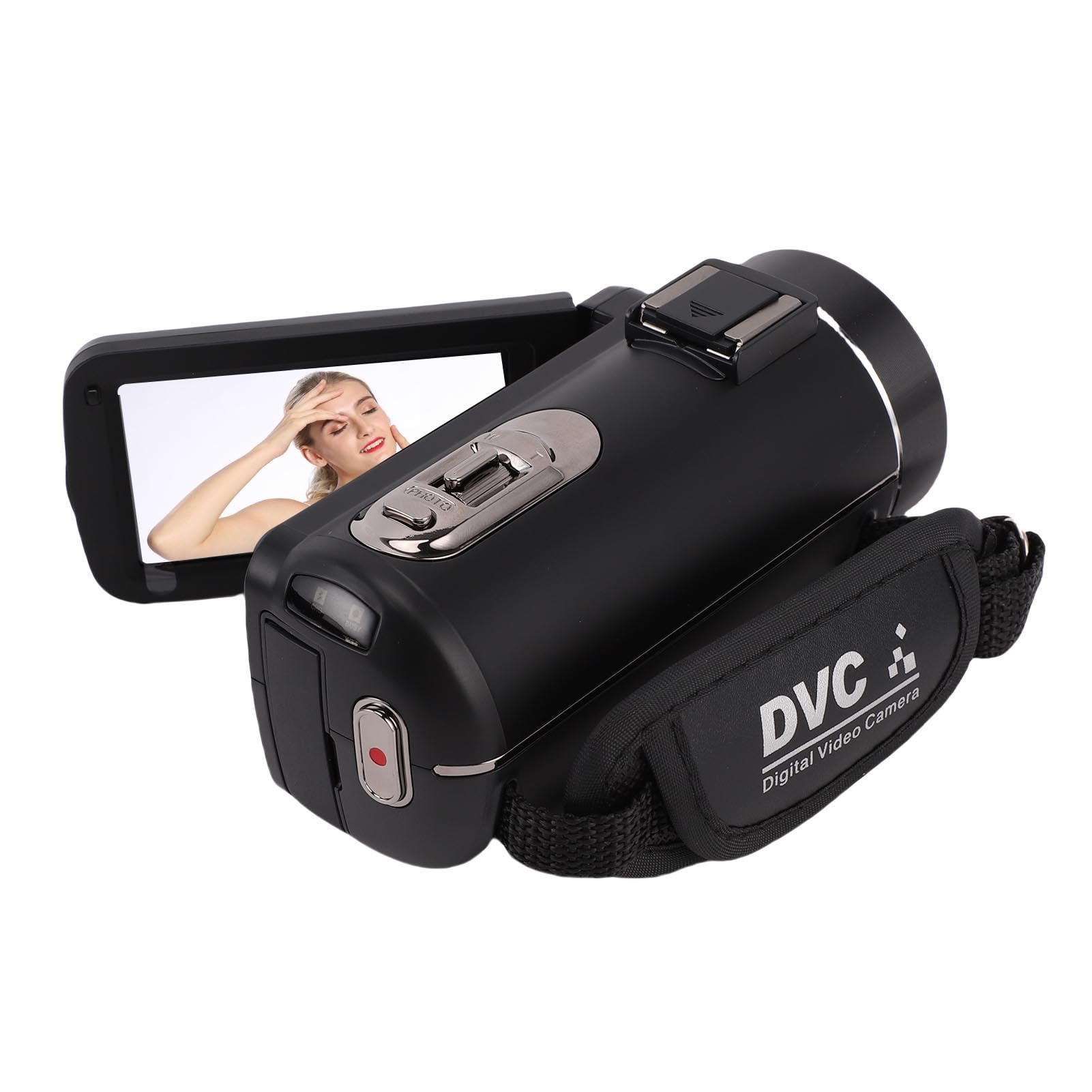 Asixxsix Caméra Vidéo, Caméscope 4K Ultra HD, Résolution 64 MP, Zoom Numérique 18X, Caméra Vlog avec Stabilisateur Portable, Microphone Externe pour Les Créateurs de Contenu