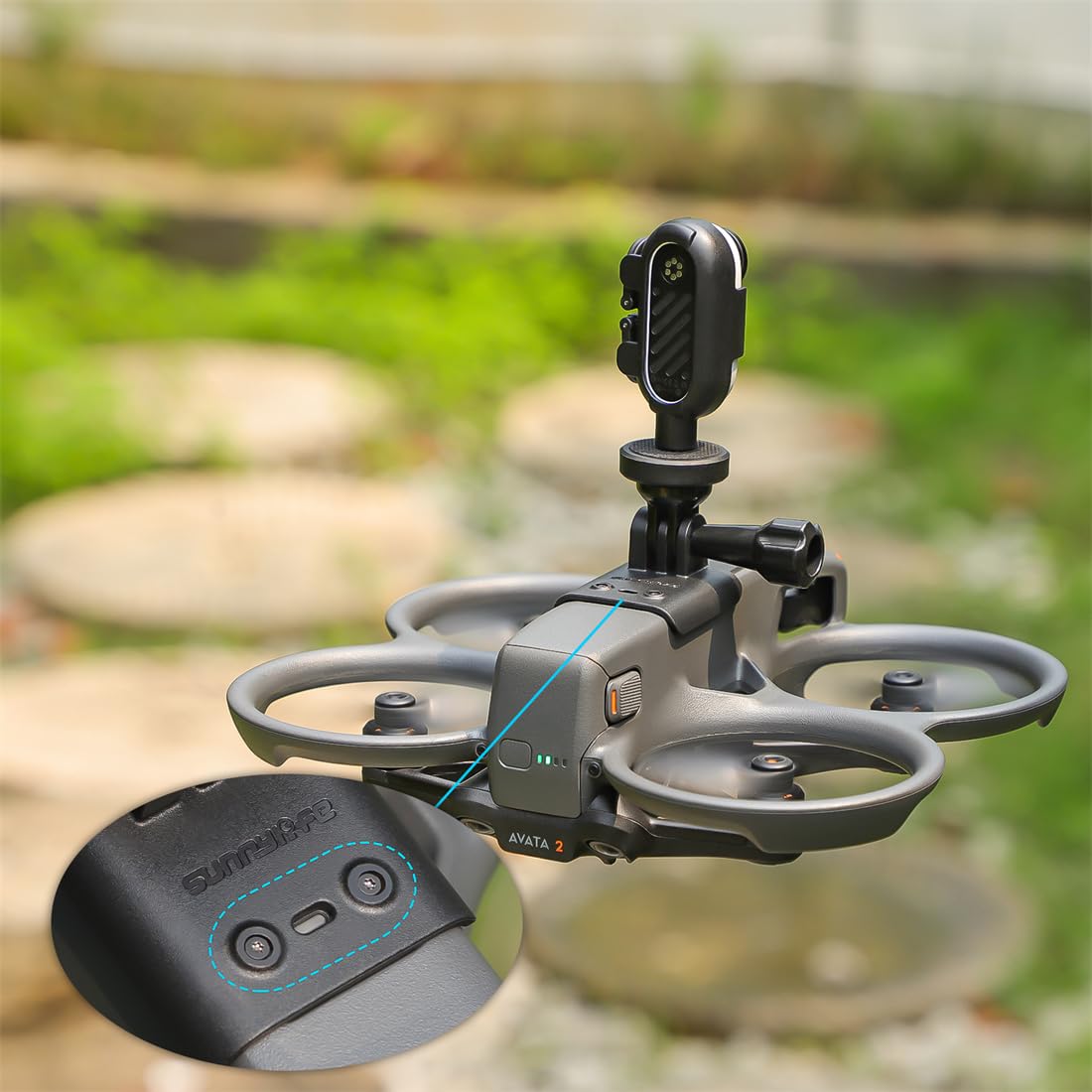STARTRC Avata 2 Supporto esteso per DJI Avata 2/Action4, per Gopro, per Insta360 X4/X3/Ace Pro, Accessori multifunzionali per il supporto di telecamere sportive