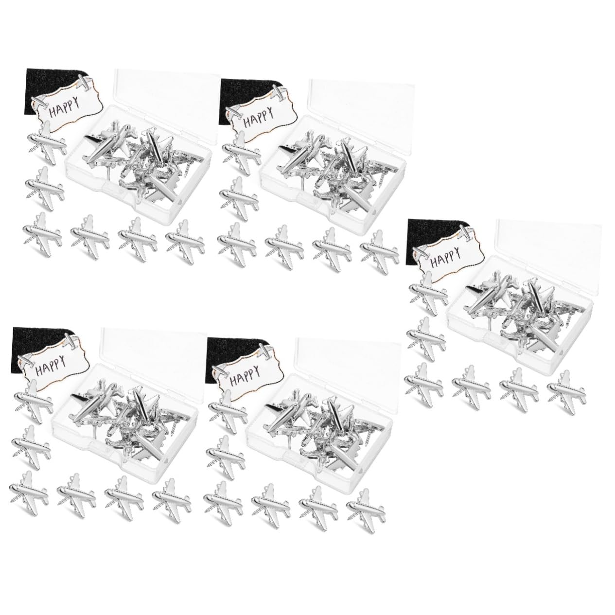Gadpiparty 120pcs Airplane Push Pins Decorative Metal Map Pins for Cork Board Office Accessories Cute Travel Tacks Picture Tacks for Pinboard