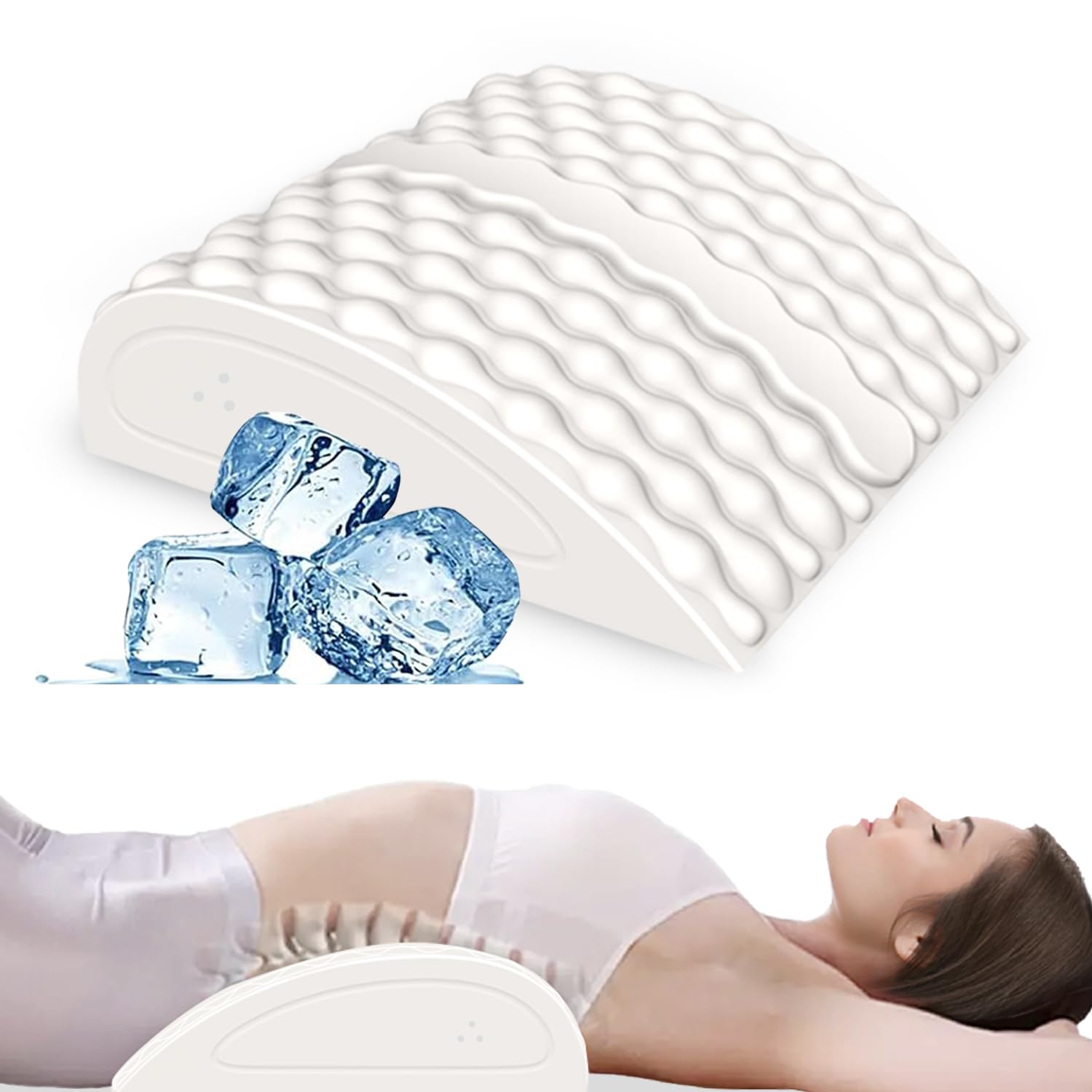 Hot Cold Therapy Sciatica Pain Relief Pillow Ice Massage Heating Strecthing - Lumbar Support Pillow Immediate Relief for