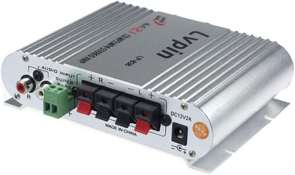 Portable Professional HiFi Stereo Amplifie, 200W Portable Channel Sound Audio Stereo Receiver, Mp3, iPod, CD Radio Car Home Audio Stereo Bass Speaker Amplifier
