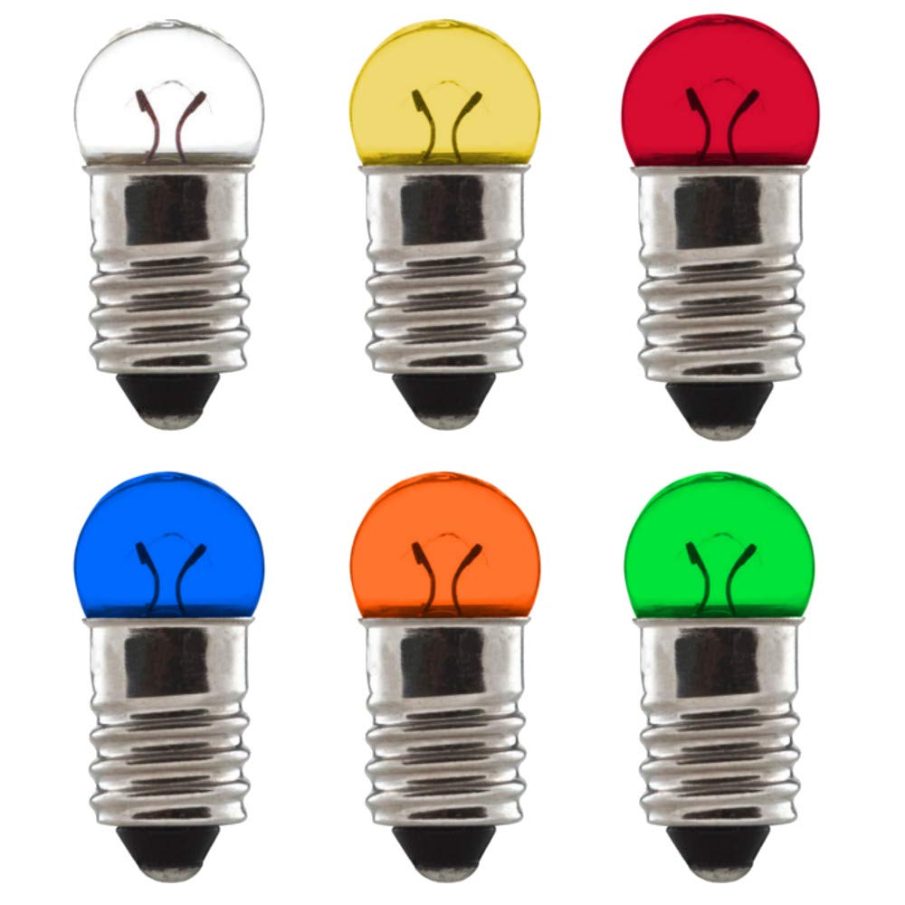 Lampadine Bici Vintage 6V - Set Anteriore 2.4W + Posteriore 0.6W - Attacco E10 Per Dinamo - Stile Retrò