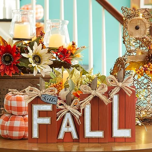 Fall-Decorations-for-Home-DECSPAS-Large-Size-Wooden-Orange-Pumpkin-Fall-Decor-Cuboid-Pumpkin-with-Straw-Bowties-Metal-FALL-Sign-Thanksgiving-Decorations-for-Living-Room-Mantle-Dining-Table Fall Decorations for Home DECSPAS Large Size Wooden Orange Pumpkin Fall Decor Cuboid Pumpkin with Straw Bowties Metal FALL Sign Thanksgiving Decorations for Living Room Mantle Dining Table