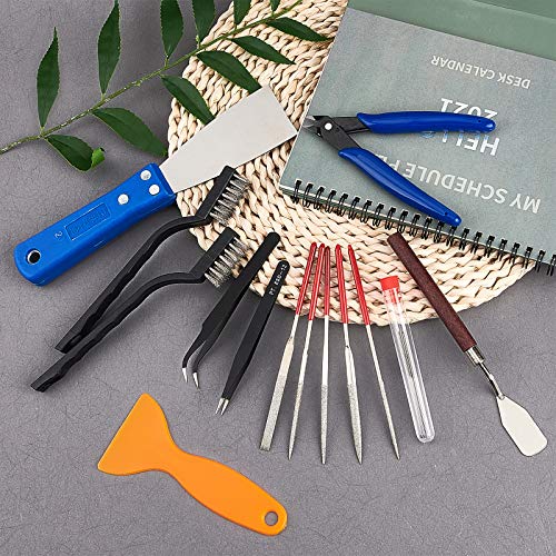 OLYCRAFT 23PCS 3D Printer Tool 3D Printer Nozzle Cleaning Tool Removal Tool Kit Includes Putty Knife, Wire Brush, Wire Flush Cutter, Scraper Knife, Diamond Files and Tweezer for Cleaning 3D Printer by OLYCRAFT - Image 7
