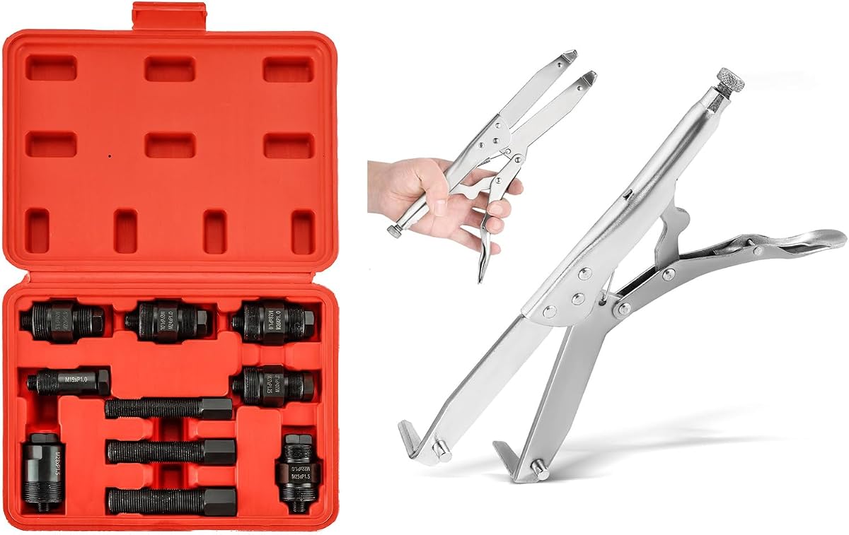 Juego de herramientas de sujeción de embrague y extractor de volante de motocicleta | Kit de reparación universal para ATV, UTV y motos de cross