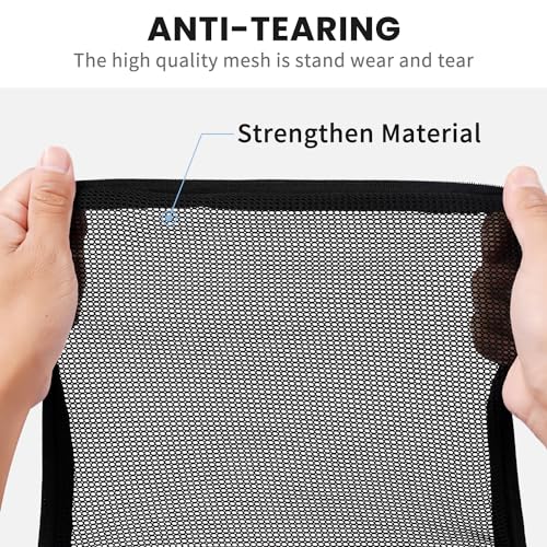 BAGAIL 4 Set/6 Set Ultralight Compression Packing Cubes Packing Organizer for Travel Accessories Luggage Suitcase Backpack(70D 4Set Mesh Black)4