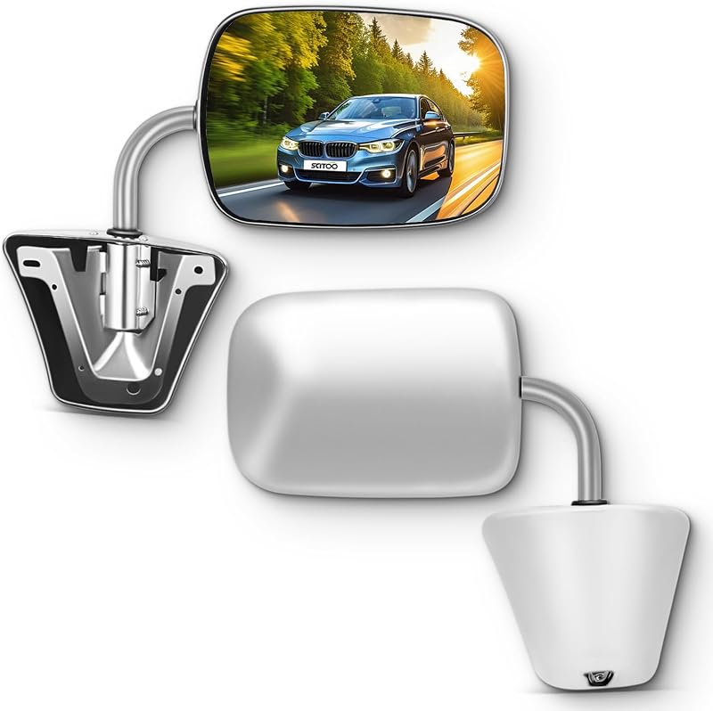 Espelho retrovisor externo manual SCITOO para Chevrolet e GMC 1973 a 1991 – Par