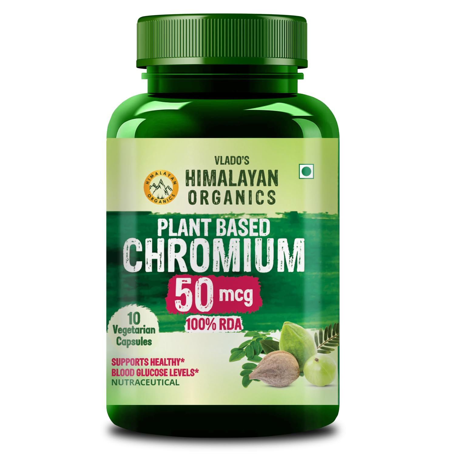 Vlado’s Himalayan Organics Plant Based Chromium 50mcg - 10 Veg Capsule-picture-26