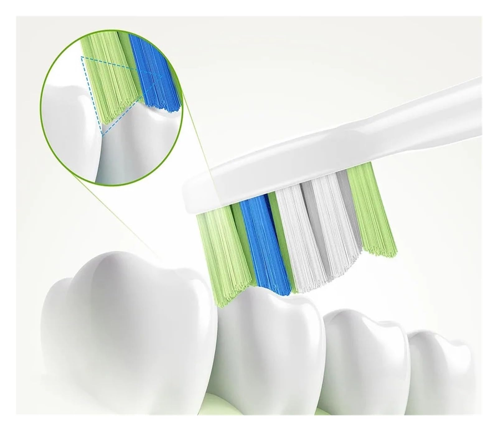 Cabezales de repuesto for cepillos dientes, compatibles con mangos eléctricos estándar(3color-2A-16pcs)