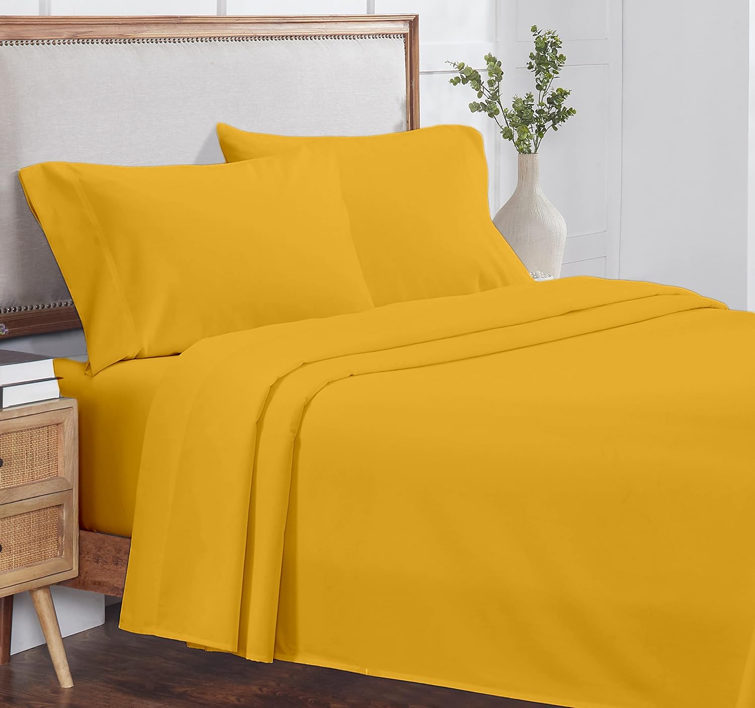 Amazon.co.jp: 4点セット - ゴールドベッドシーツセット