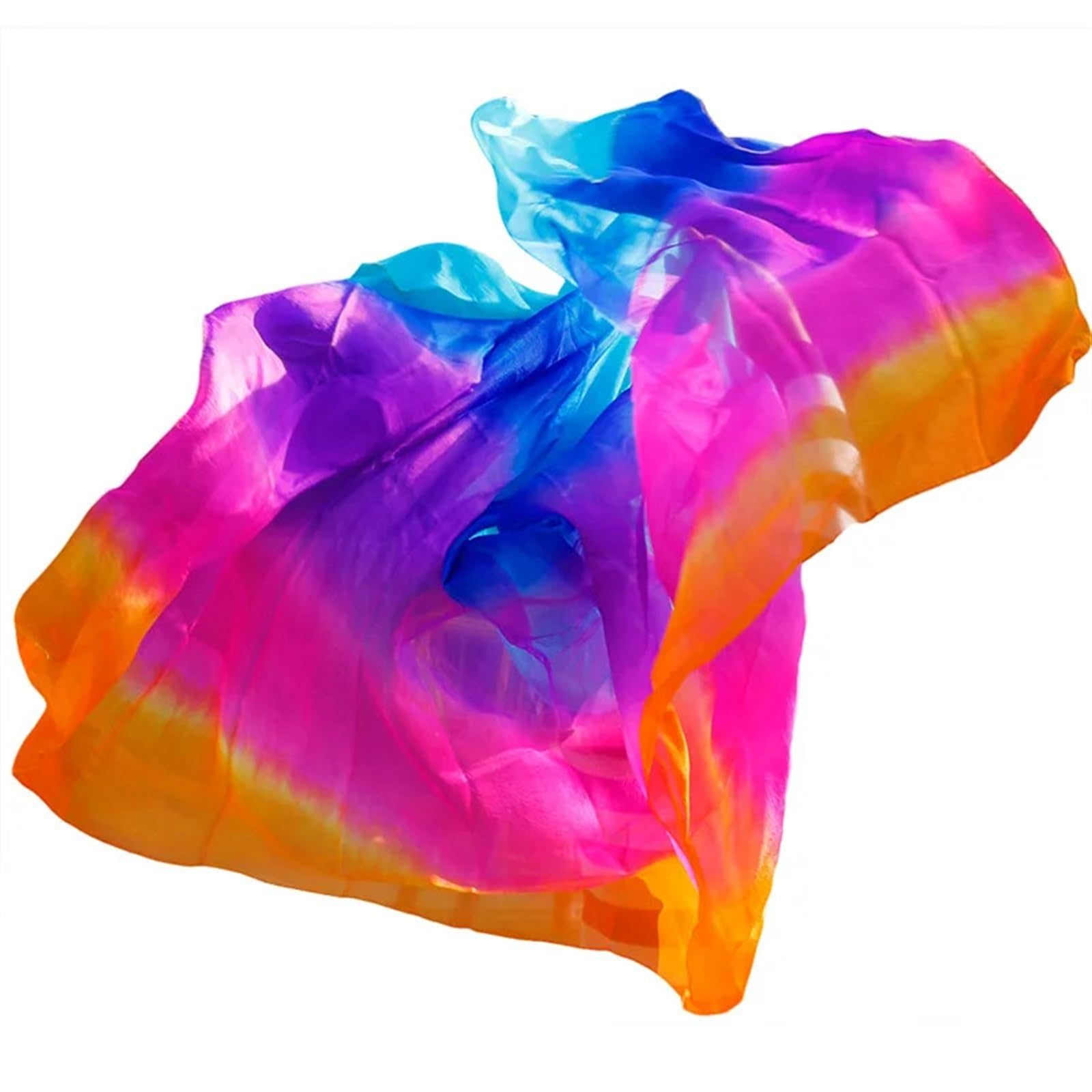 Bauchtanz Seidenschal Einfarbiger Seiden-Bauchtanz-Schleier for Erwachsene, Bauchtanz-Praxis, Seidenschal, 250 x 114 cm (Color : Sk008, Size : 250X114CM)
