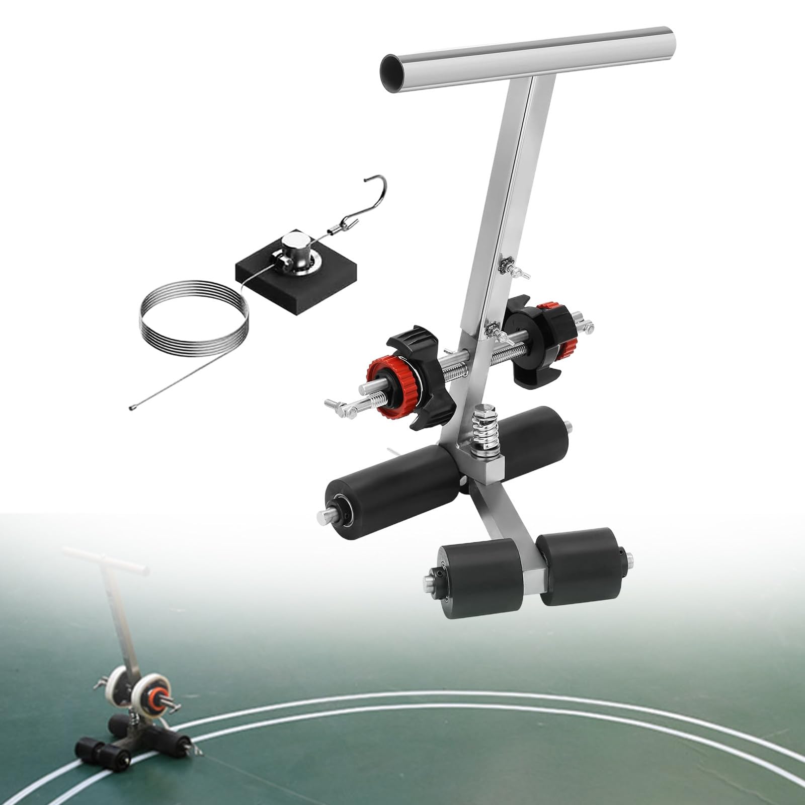 asdchZen Floor Tape Applicator, Hand-Push Road Marking Machine With Rubber Roller For Basketball Courts, Parking Spaces, And Warning Lines,