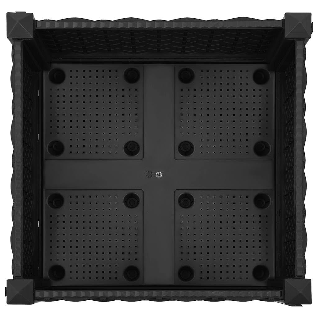 vidaXL Hochbeet Pflanzkasten Blumenkasten Gemüsebeet Pflanzbeet Blumenbeet Frühbeet Gartenbeet Pflanzkübel Blumenkübel 40x40x23cm Polypropylen