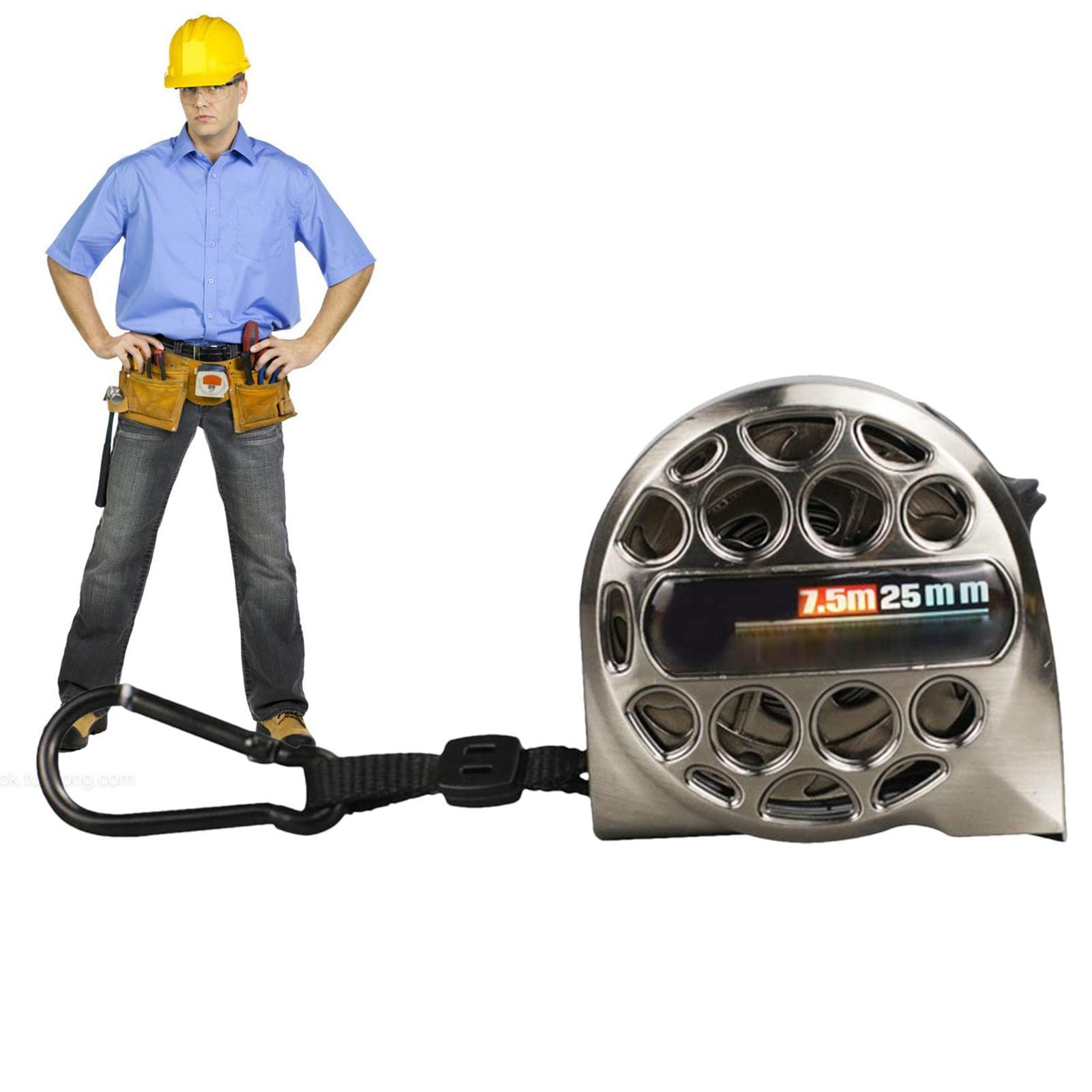 Mètre ruban en acier inoxydable robuste avec design creux haut de gamme