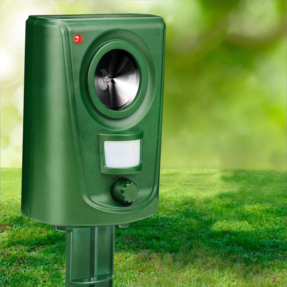 Cat Scarers Battery Operated for Gardens Cat Repellent Ultrasonic Waterproof Fox Deterrent Motion Activated Quick Fix Animal Repeller Outdoor for Squirrels Dog and More — image 1