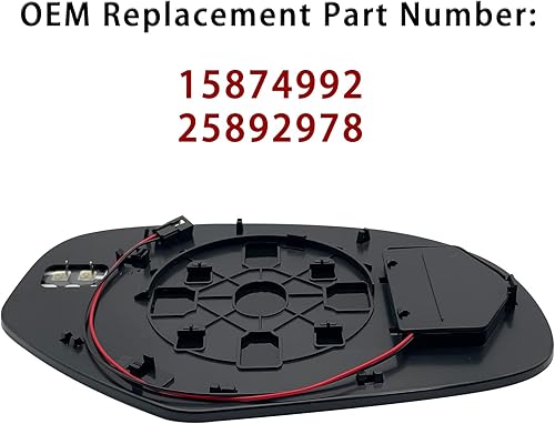Miniatura 6 de Espejo calefactable para el lado del pasajero para Cadillac Escalade Yukon Suburban Silverado GMC Sierra Tahoe Avalanche Sierra 2007-2013, espejo