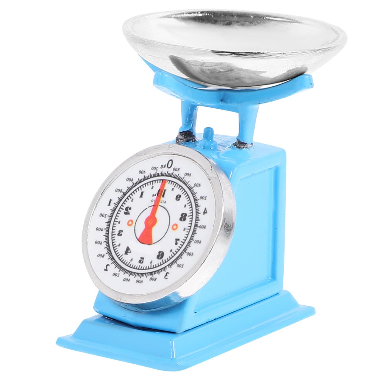Báscula Mecánica En Miniatura De Aleación Azul – Accesorio Para Casa De Muñecas De 3x2.7x1.6 Cm, Ideal Como Adorno De Escritorio Y Para Fotografía