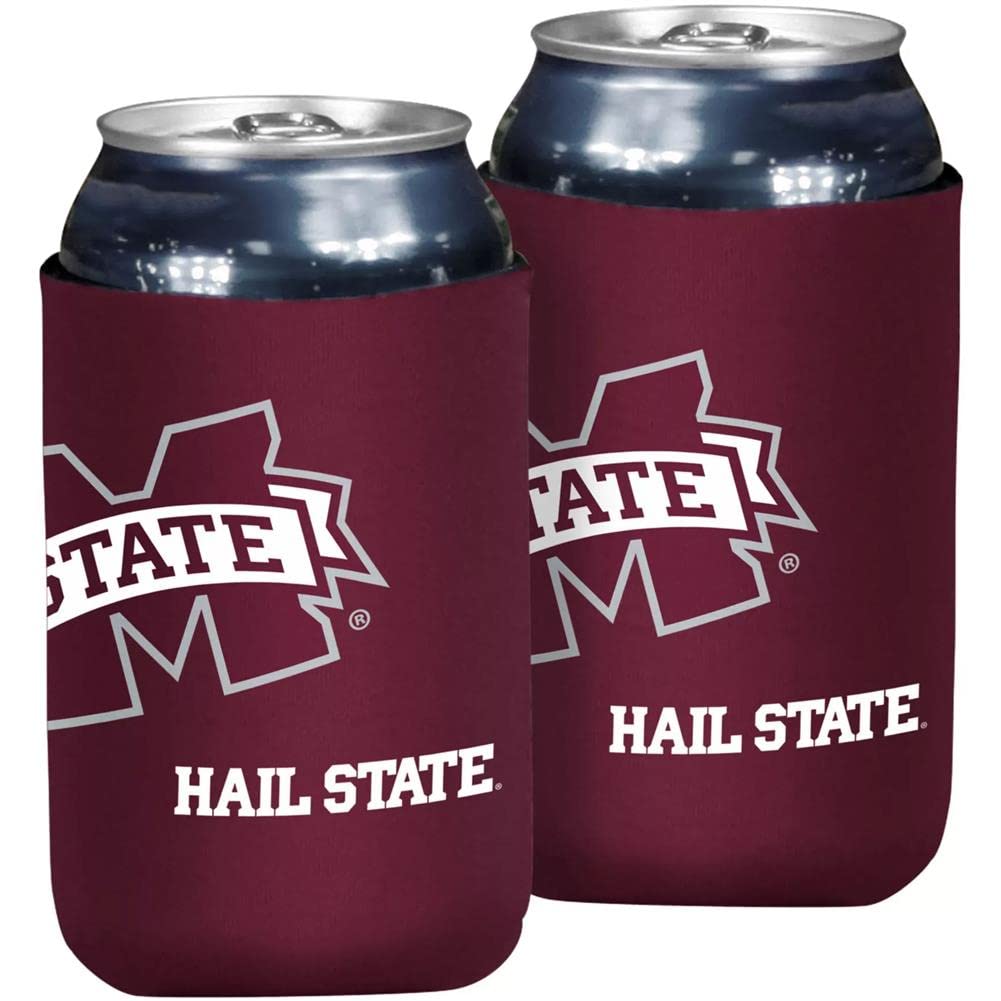 Logo Brands NCAA Mississippi State Bulldogs Flat Coozie, One Size, Team Color
