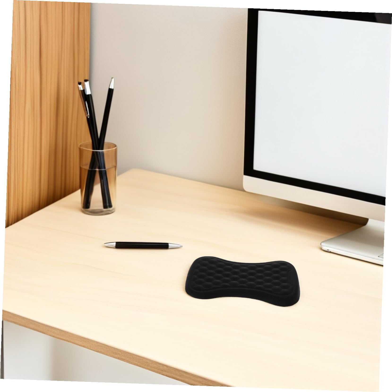 2 Pezzi Resto del polso da tastiera tappetino da polso per mouse poggiapolsi ergonomico da gioco Black