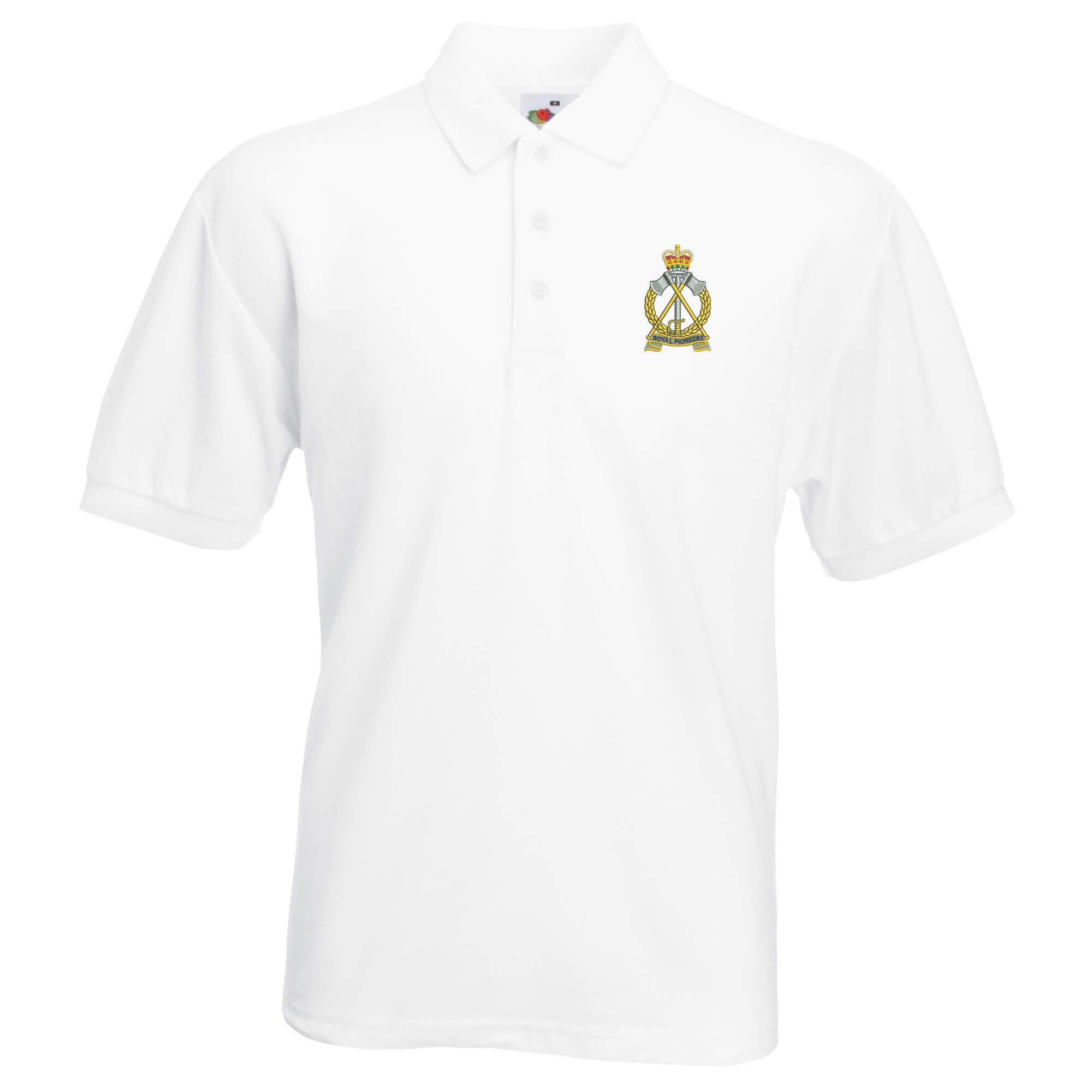 Pineapple Joe's Men's White Royal Pioneer Corps Embroidered Polo - Large