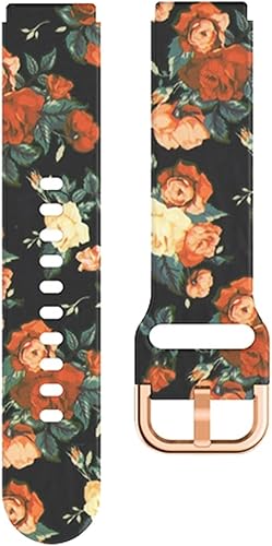 Miniatura 8 de COOVS Correa de reloj de silicona con pintura de 0.709 in para Garmin Vivoactive 4S Vivomove 3S Smart Watch para Garmin Venu 2S/Active S (color: