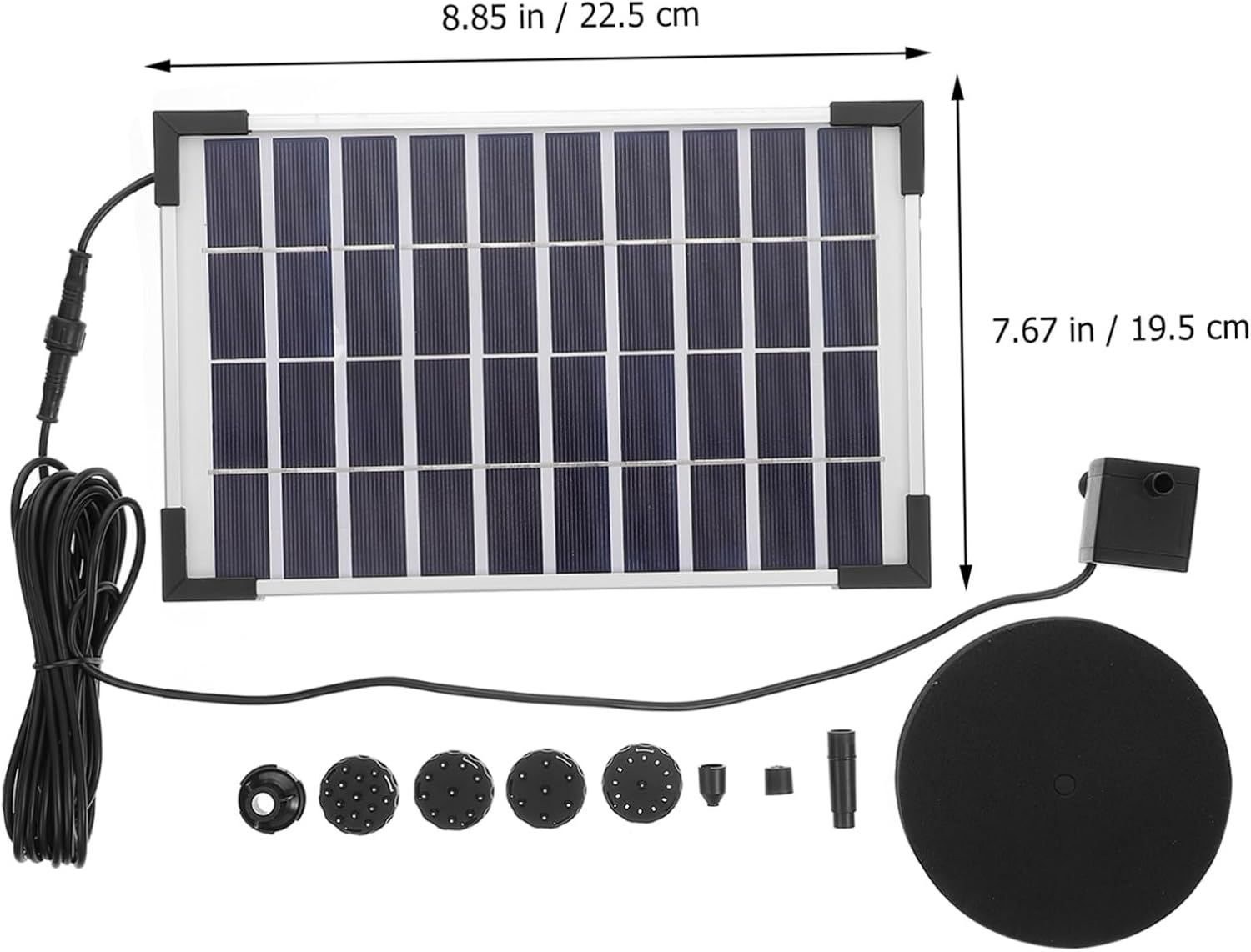 YARNOW 1set Garden Solar Power Fountain Pump Kit Energy-saving Solar Water Fountain for Bath for Outdoor Garden Pool Decoration