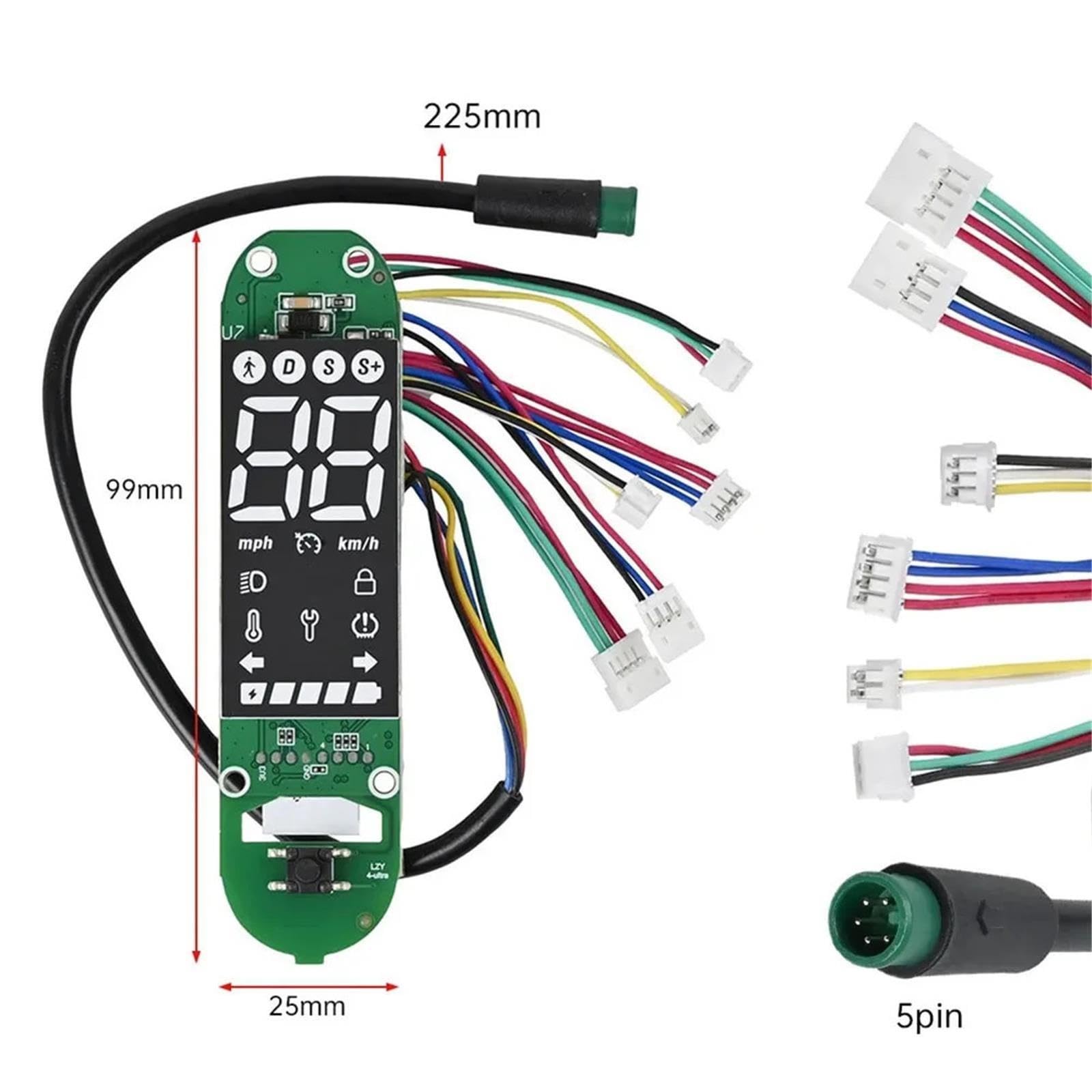 Ersatz-Blinker-Anzeigeplatine for Elektroroller for Xi-aomi for MI4 Ultra for zuverlässigen Betrieb des Armaturenbretts