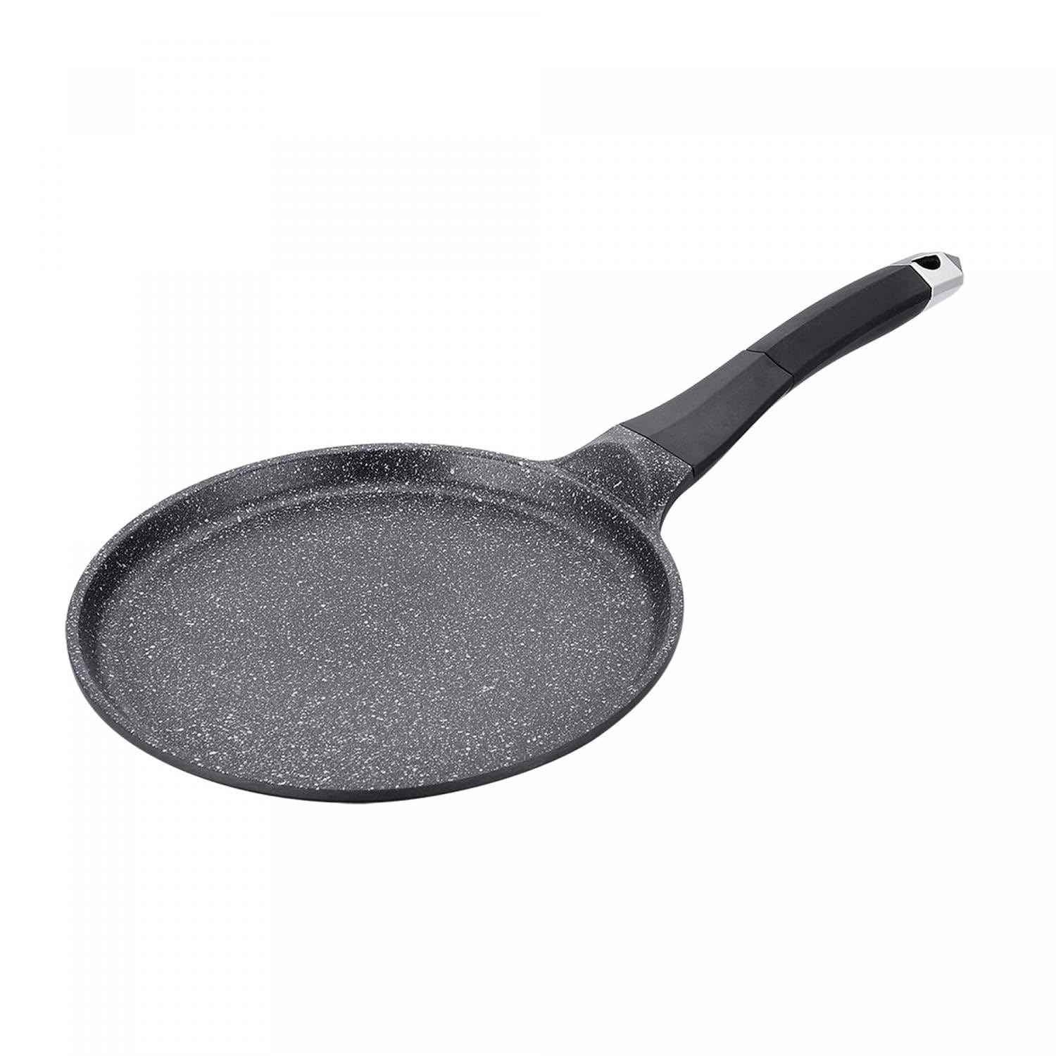 ROYALTY LINE Pancake Pfanne 24 cm Induktion geeignet - Pfannkuchenpfanne mit Marmorbeschichtung - Crepe Pfanne mit anti haft Beschichtung - Bratpfanne mit anti Hitze Griff - Spülmaschinenfest