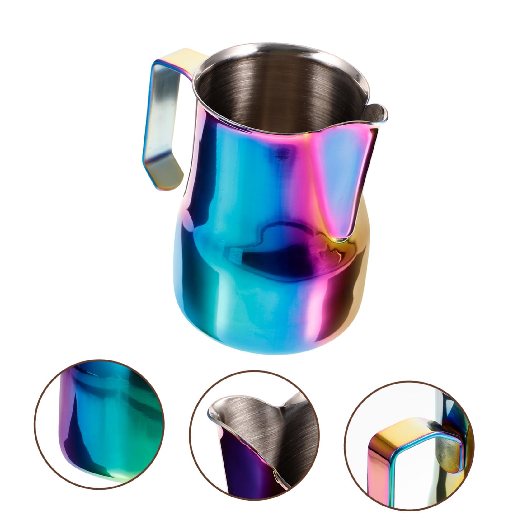 VANZACK Jarra De Acero Inoxidable Para Latte Art Jarra Para Espumar Leche Recipiente Para Leche Espresso