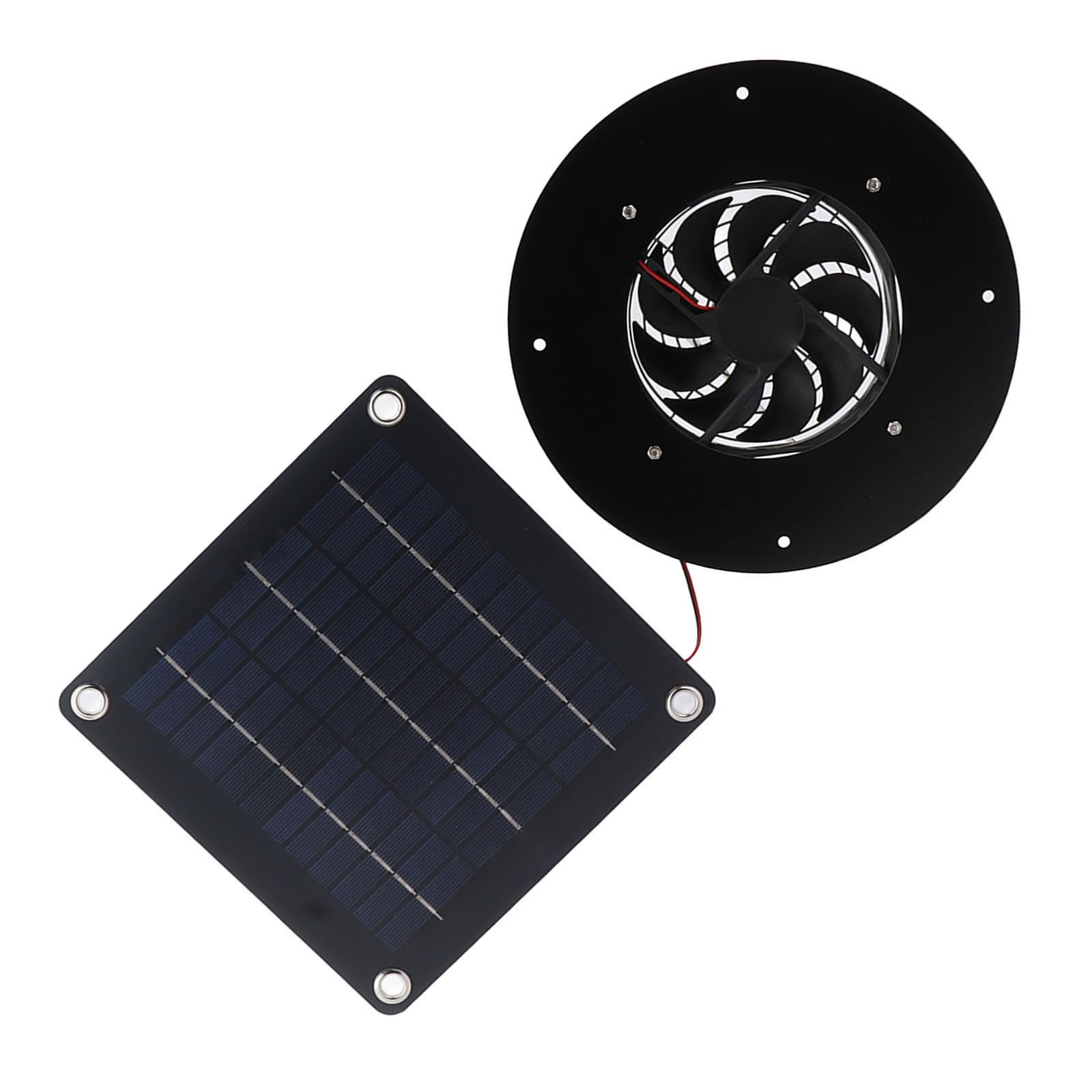 20W Solars Powered Ventilation Fan Round Shape Solars Exhaust Fan for Pet Houses and Chicken Coops Round Powered