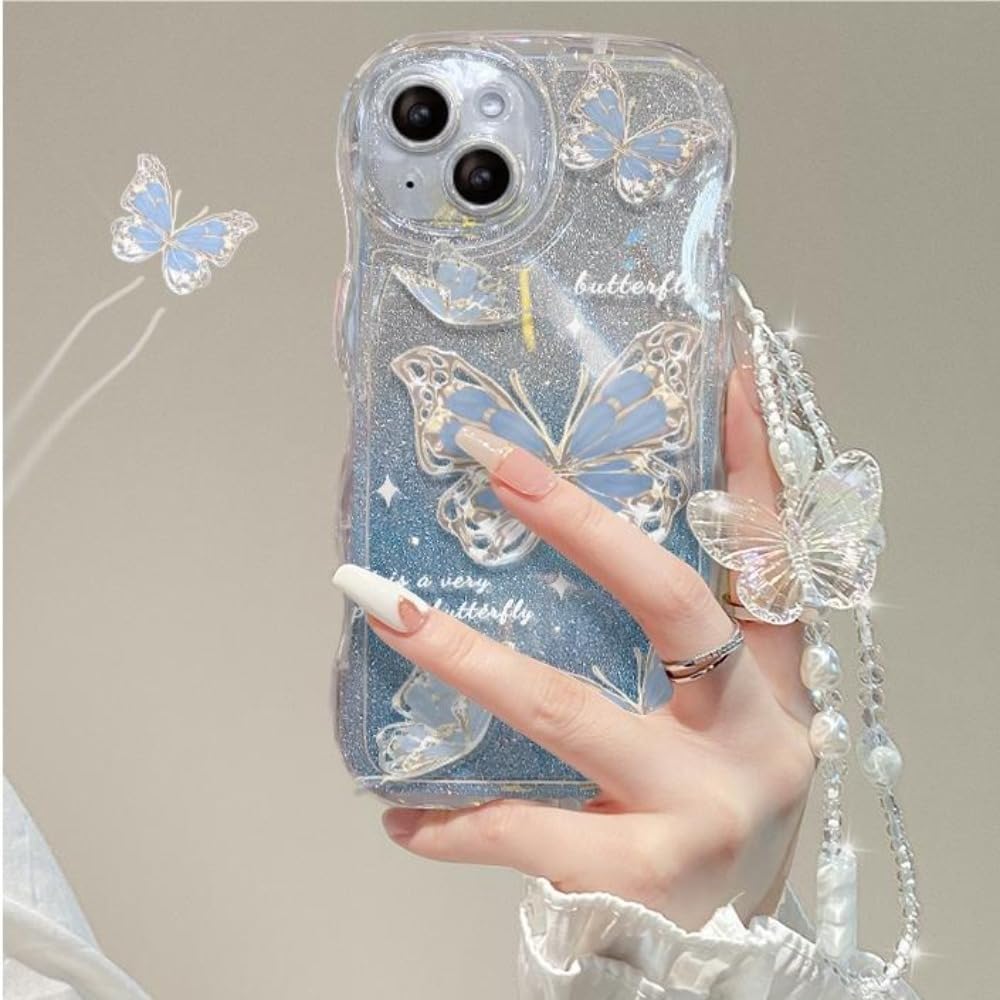 Amazon.co.jp: iPhone 15 対応 3Dバタフライデザイン iPhone用