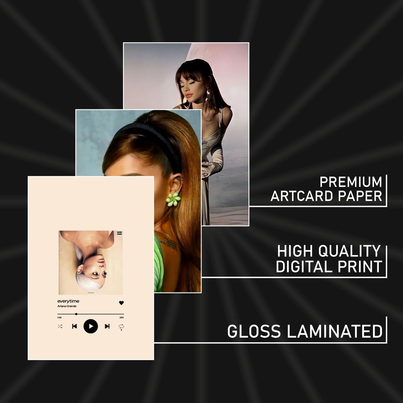SAW Ariana Grande Posters Wall Poster - Pack Of 54 | 4 x 6 Inches | Aesthetic Artwork Posters | Wall Decor Posters For Living Room, Bedroom, Home And Office