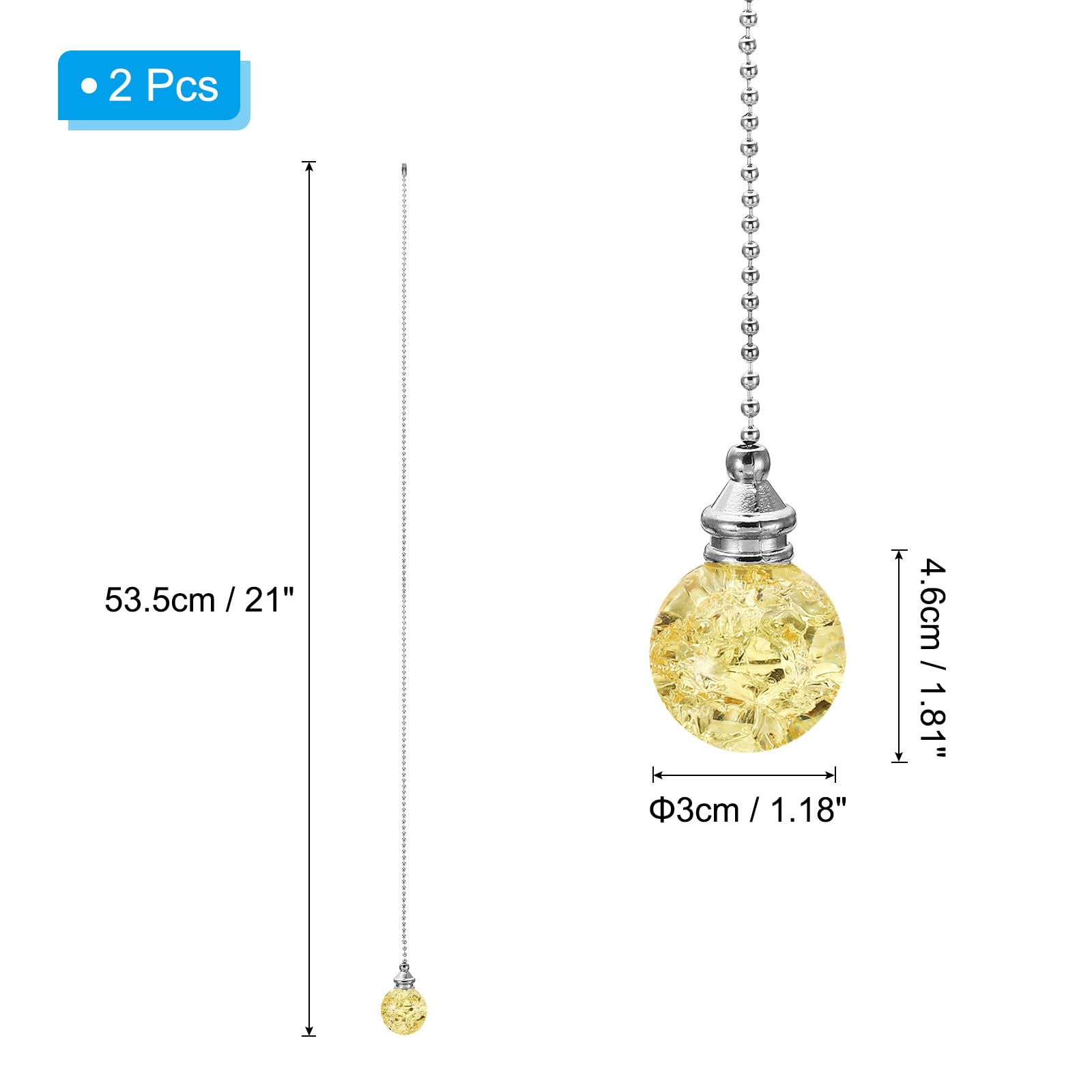 PATIKIL 21 Inch Ceiling Fan Pull Chain Extender Sets - Image 2