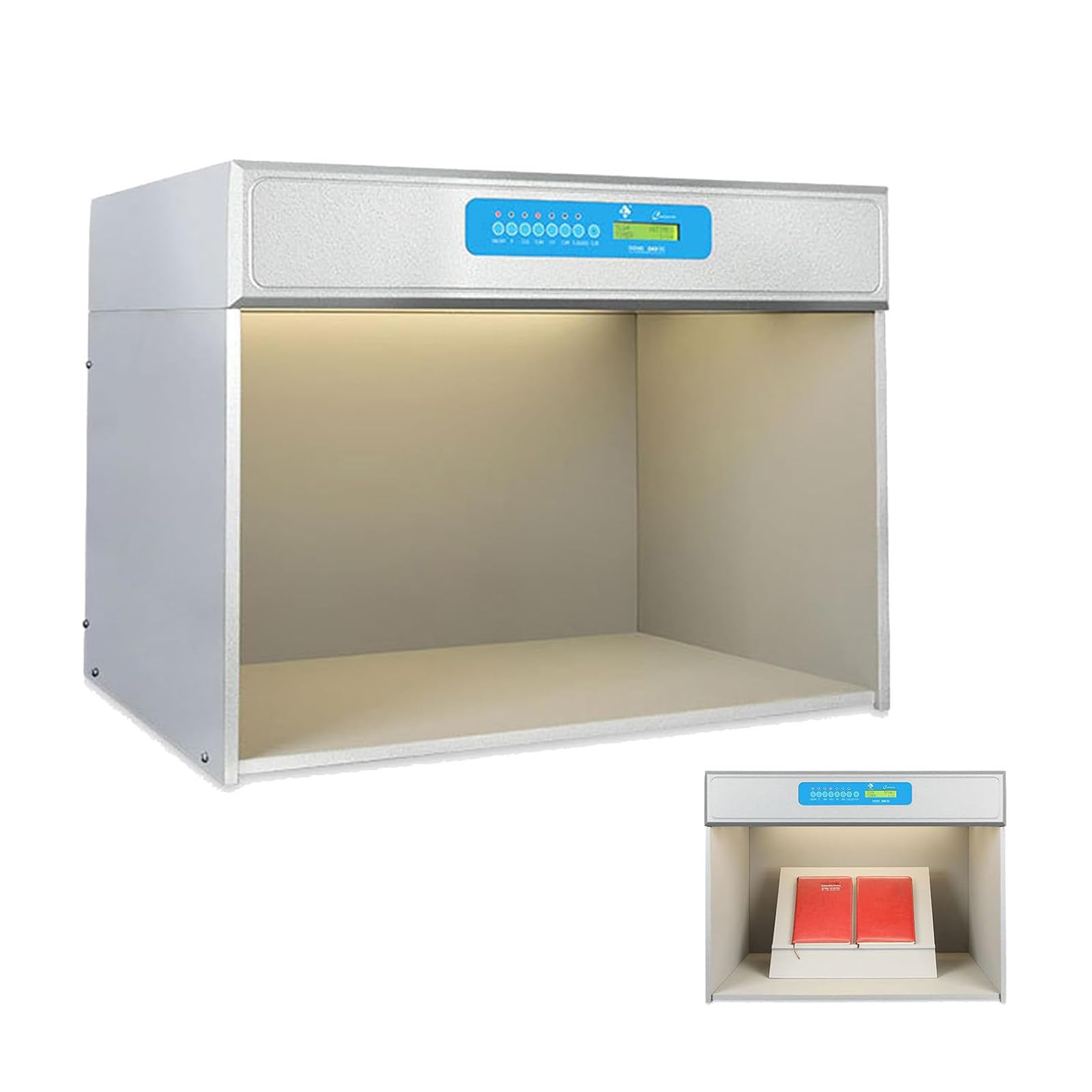 BOOZXCV Color Calibration Tool, Led Color Matching Cabinet Can Test Same Color & Different Spectra Viewing Table, Color Evaluation Box for Textile Printing 45°grandstand (6lights)