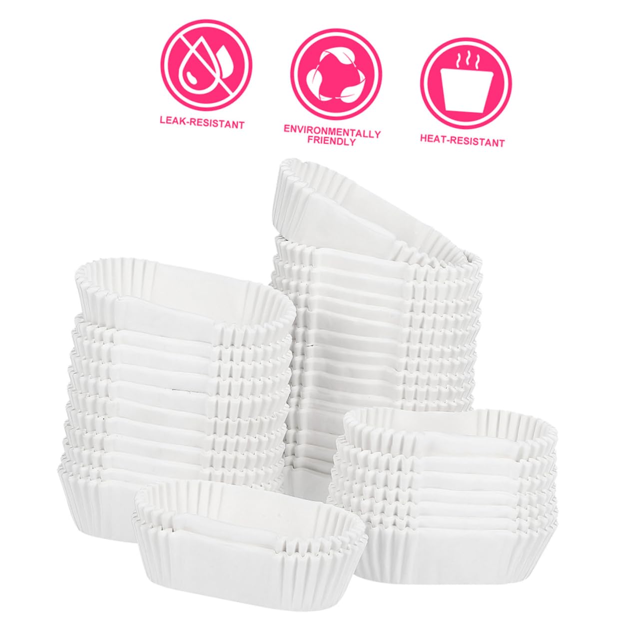 Caissettes de Cuisson en Papier pour Cupcakes, 2000 Pièces Blanches