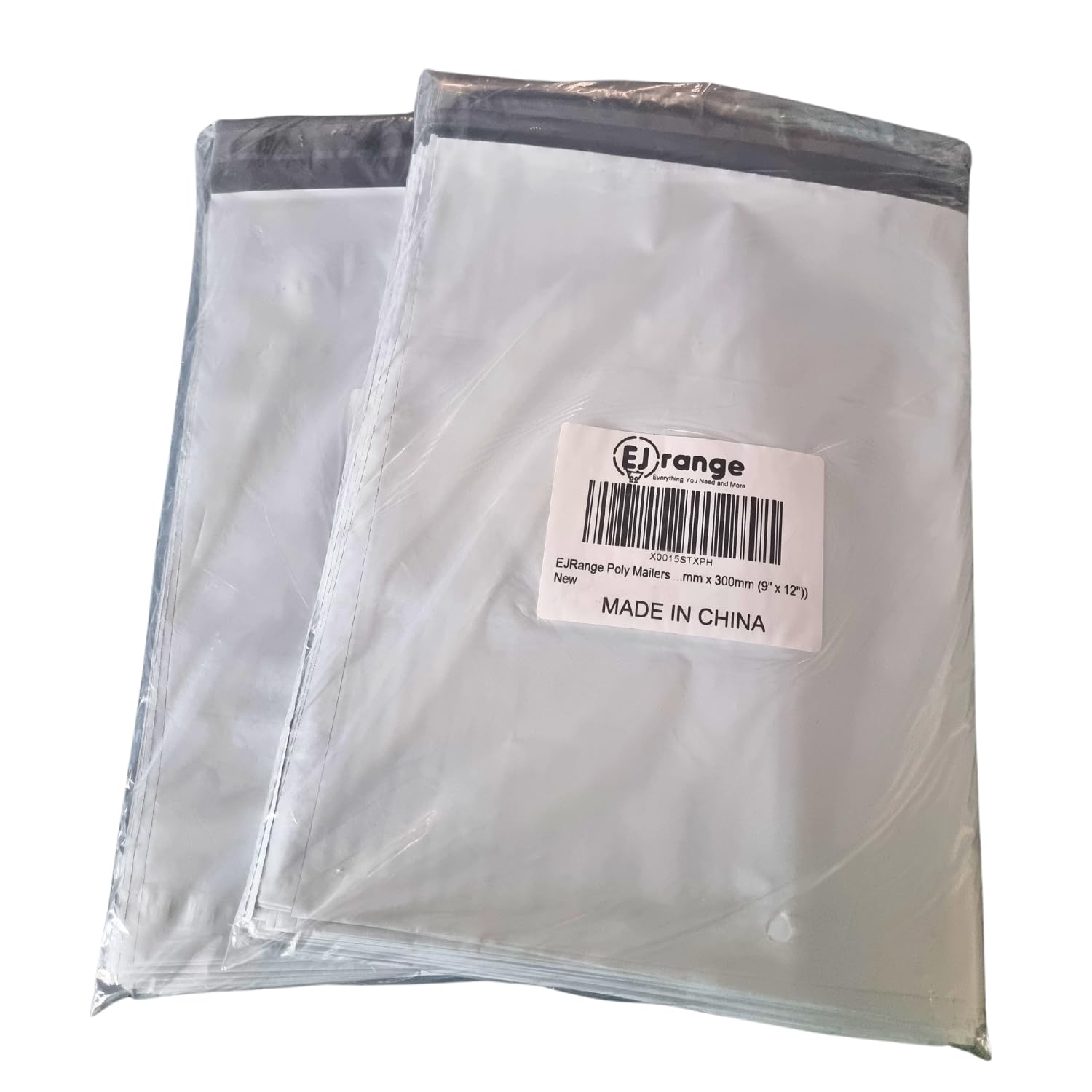 100 Pack White Mailing Bags -Strong Waterproof Postage Bags, Tamper-Proof Poly Mailers, Envelopes, Parcel Bags, Ideal for Postage, Packaging, Shipping and Delivery (200, 9"x12"(230x300mm))