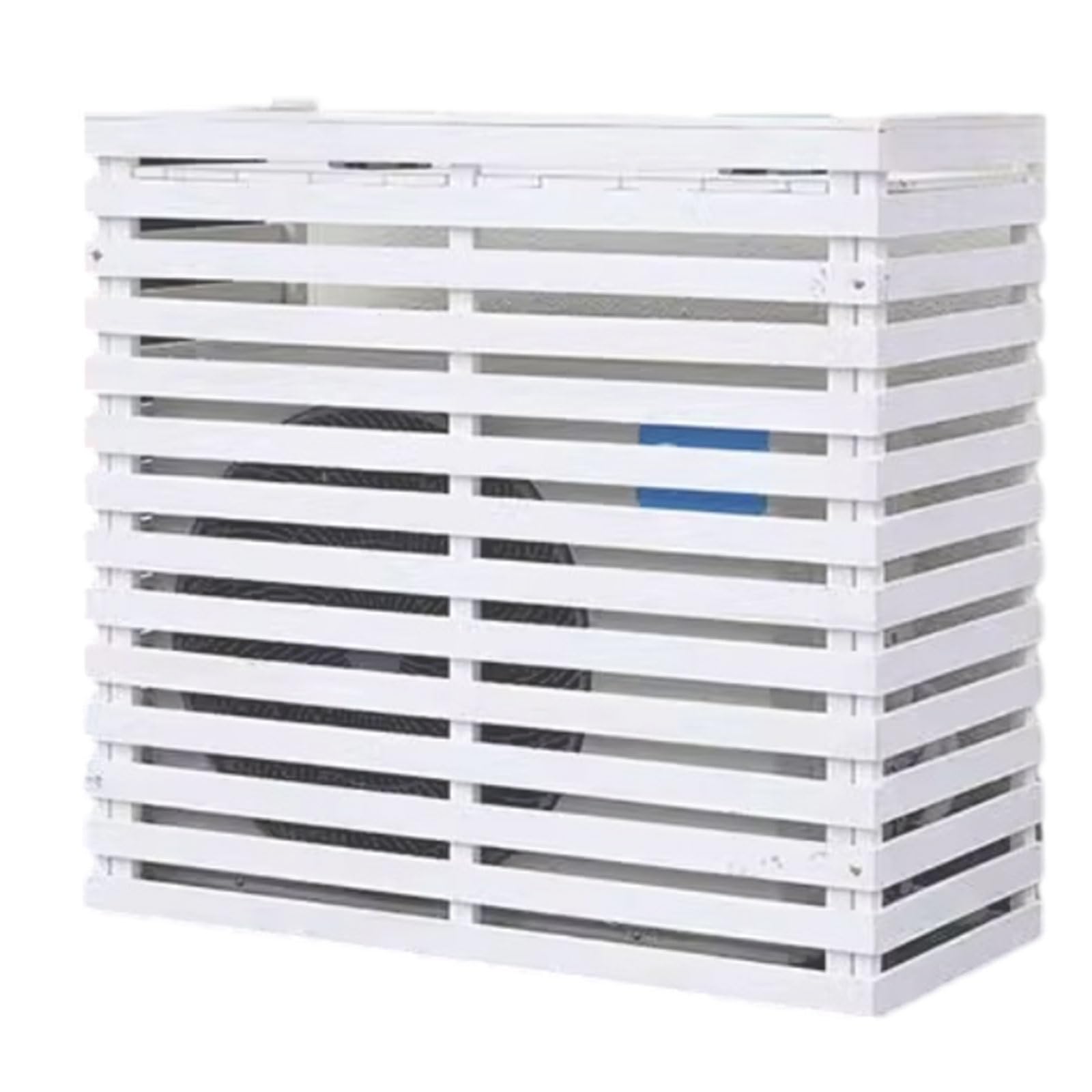 QYMYOZ Outdoor Air Conditioner Cover Solid Wood & Plant Storage for AC Units Medium Size White Enhance Curb Appeal & Conceal HVAC Units