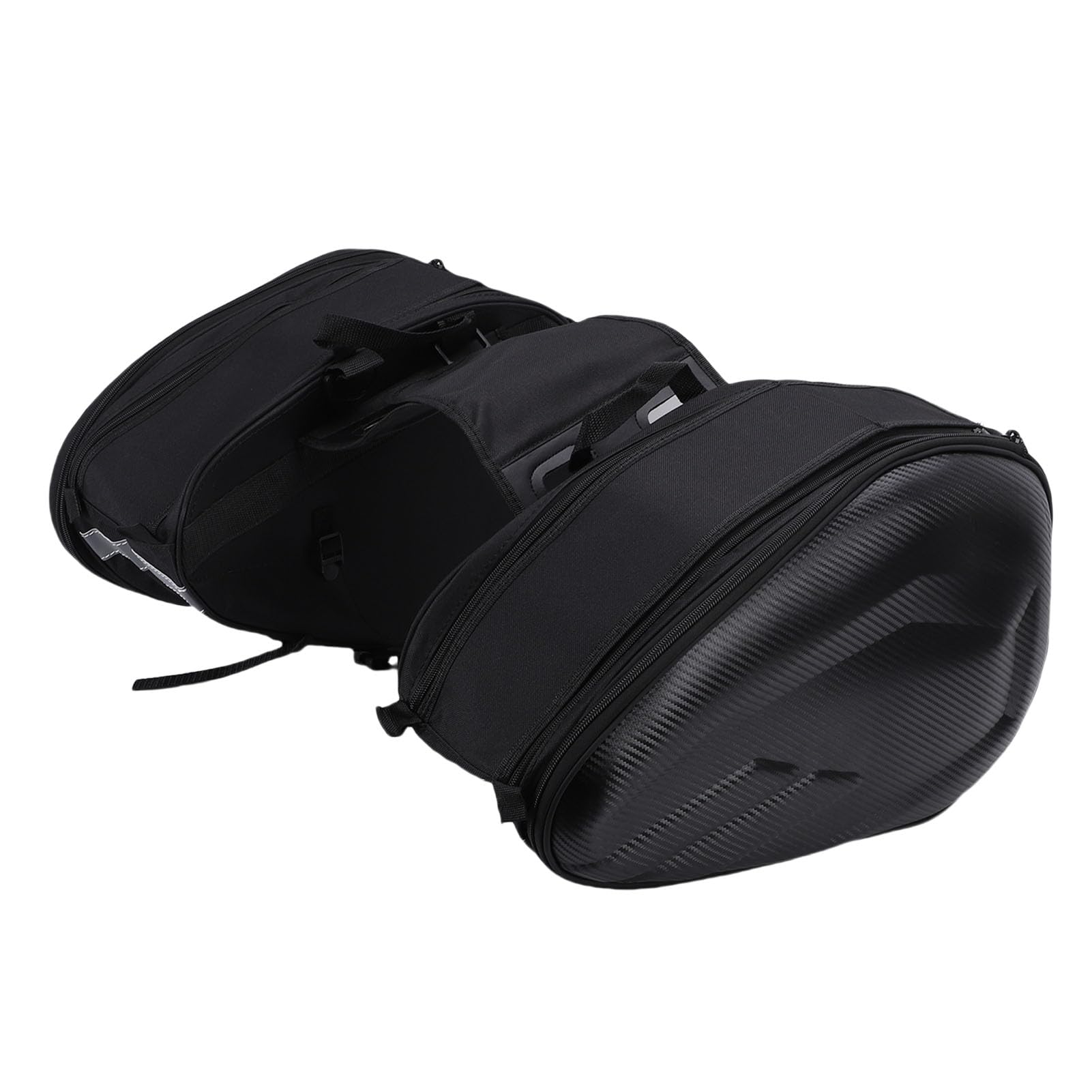 Cryfokt Sakwy Motocyklowe, Torby o Zwiększonej Pojemności od 36 L do 58 L, Uniwersalne, Wodoodporne, Wodoodporne, Odpinane Torby Boczne ze Skóry PU, Idealne do Bagażu Motocyklowego
