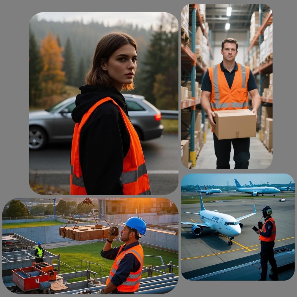 Gilet de sécurité haute visibilité pour tous les gilets de travail réfléchissants avec bandes haute visibilité pour équipement routier et extérieur