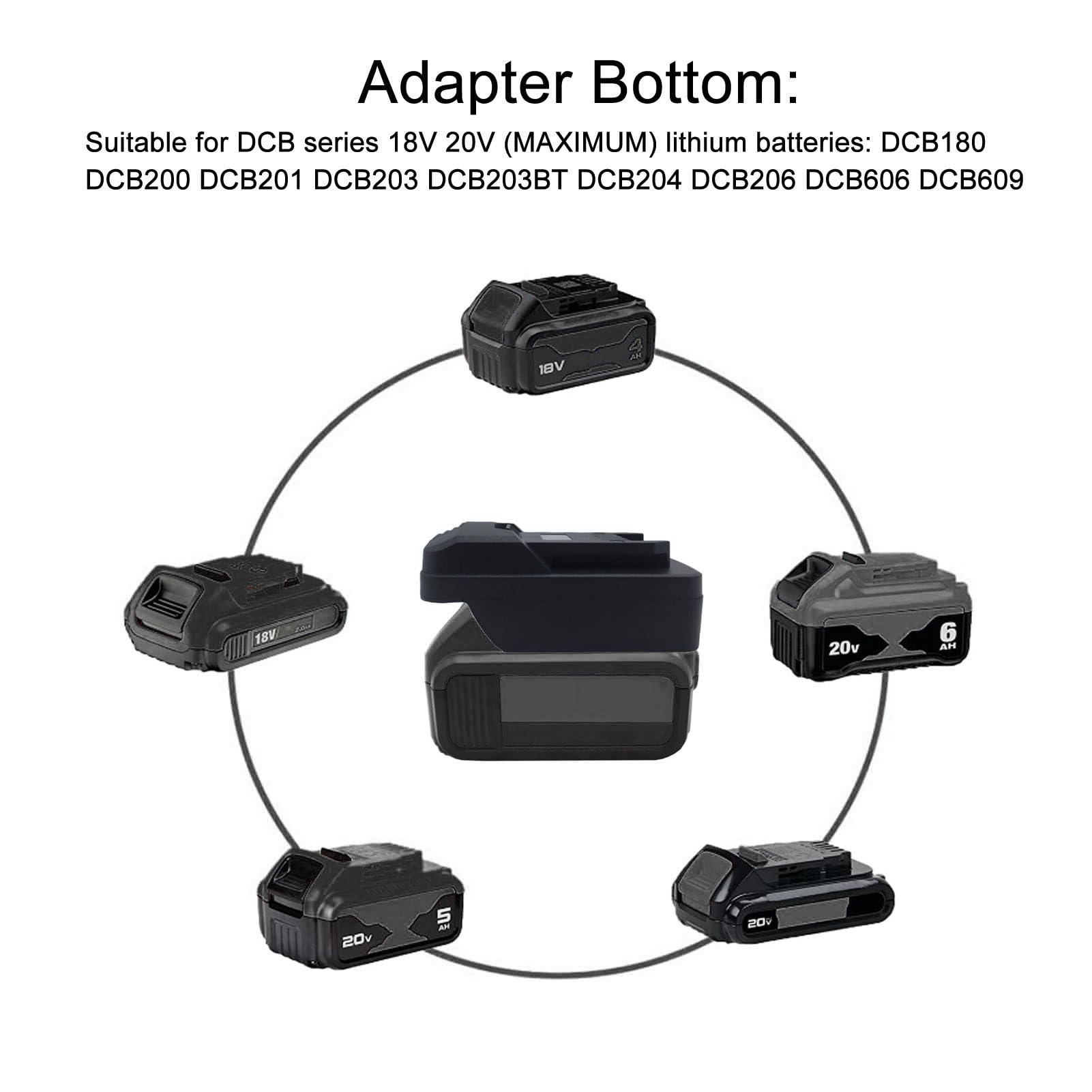 Adaptateur de Batterie D'outil sans Fil, Convertisseur D'adaptateur de Batterie pour Batteries Lithium-ION Série 18 V 20 V pour Outils électriques Parkside X20V