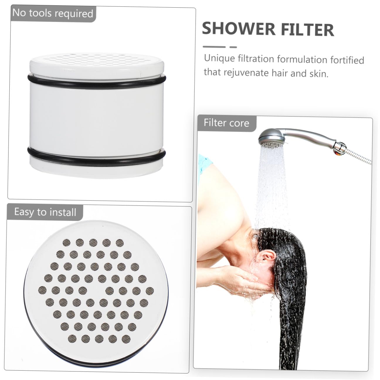 DOITOOL 2 Piezas Elemento De Filtro Purificador De Ducha Filtro De Ducha De Filtros De Agua Filtro De Ducha De Plástico Filtro Kn Cartucho De Tinta El Plastico Mano