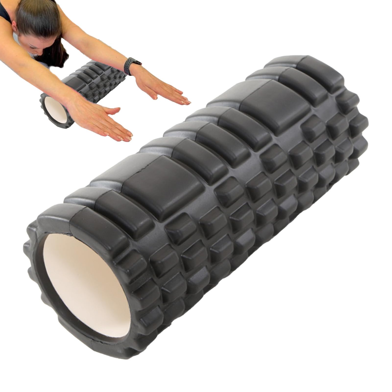 Rullo In Schiuma Per Tessuti Profondi | Strumento Di Massaggio Ad Alta Densità Per Tessuti Profondi E Punti Di ,Rullo Di Recupero Muscolare Per Pilates E Yoga | Per Collo, Pied, Mollet