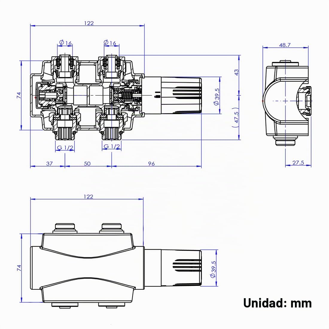 Heilmetz Válvula termostática con tapa decorativa,Válvula de radiador con termostato, válvula para radiadores y secadores de toallas,universal para válvulas angulares y rectas, G1/2", Blanco