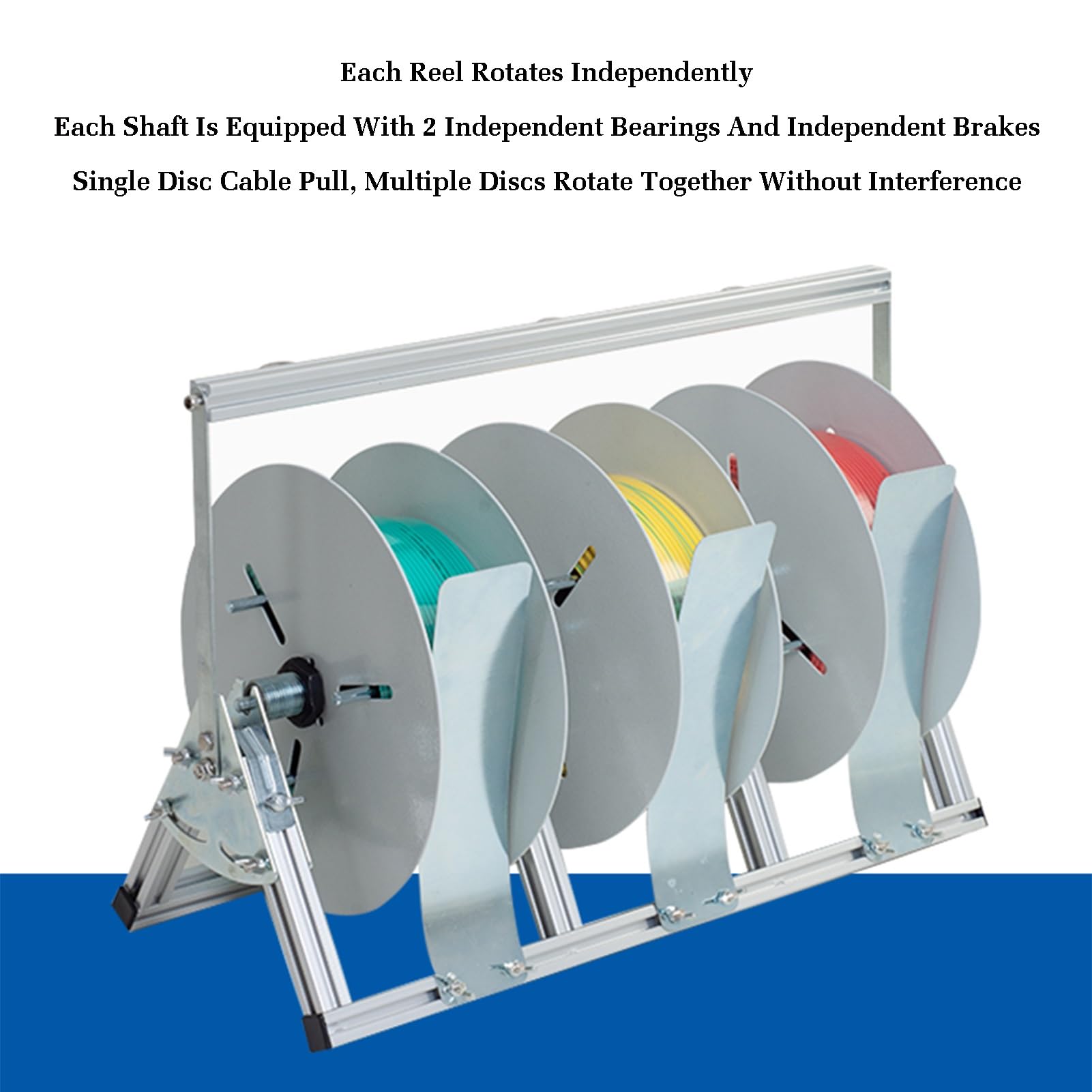 Estante de Alambre Plegable para carretes, dispensador de Estante de Alambre para múltiples carretes, Soporte de Almacenamiento de carretes de Alta Resistencia, para Uso minorista