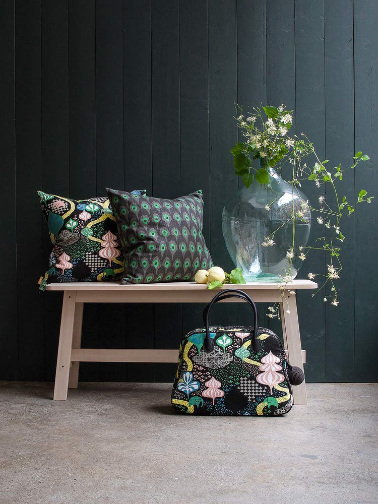 Cuscino decorativo 50 cm x 50 cm - Saga Forest - Nero/Multi